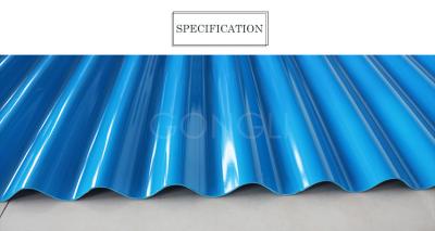 China Insulated 840mm Corrugated PVC Roof Sheet Corrosion Proof For Farm Market for sale