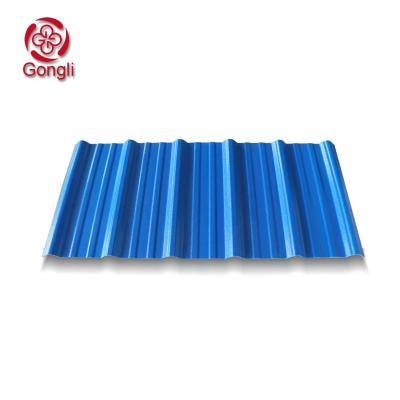 China Trapezoid ASA PVC Roofing Sheet , UV Resistant 12 Ft PVC Roof Panel for sale