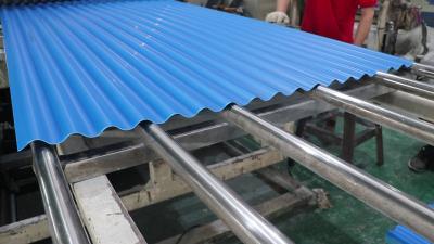 China Blue Chemical Resistant ASA PVC Roofing Sheet ISO9001 Approved for sale