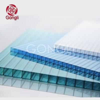 China Fire Retardant Hollow 6mm Multiwall Polycarbonate Sheet SGS Certification for sale
