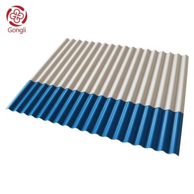 China tejas UPVC de colores azul blanco para bodega depósito fábrica vivienda aislamento a termo  solución de sonido en venta