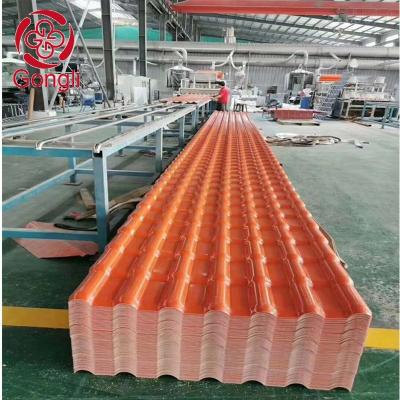 China ASA Corrugated Plastic Roofing Panels Plastic PVC Roof Tiles For Public Building for sale