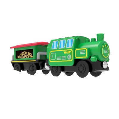 China Hot selling red plastic electric track toys track music Kid battery operated toys light rail for sale