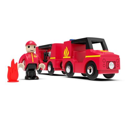 China Multi-Scenario Abs Material Fire Engine Style Car Toys Electric Music Car Kids Train Track Toy Car For Kids for sale