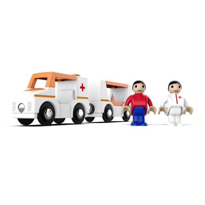 China Toys Electricity Universal Miniature Truck Ambulance Acousto-optic Toy Hospital Ambulance Car Mode for sale