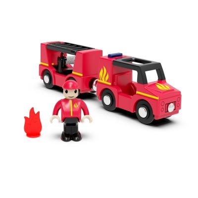 China Hot Sale Kids Educational DIY Block Set Plastic Fire Truck Toy for sale