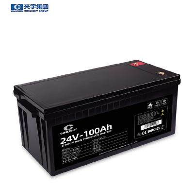 China Solar Inverter 24V100Ah Deep Cycle Battery Pack UPS LiFePO4 Lithium for sale