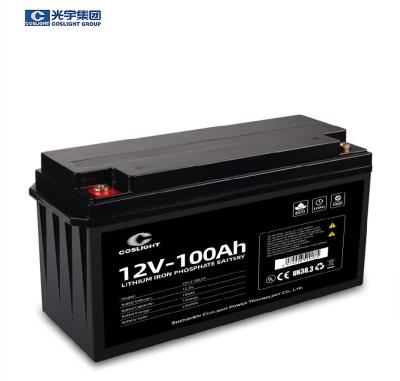 中国 Lifepo4 100ah RVのセリウムROHSの証明のための12ボルトのリチウム イオン海洋電池 販売のため