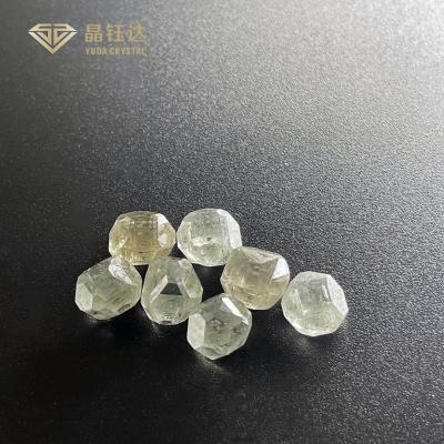 China 5 To 6 Carat Big Sizes Synthetic Colored Diamonds Brown Greenish Yellow Diamond for sale