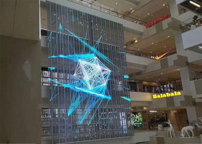 Cina esposizione di LED trasparente di vetro 2500cd P3.91mm per il supermercato in vendita