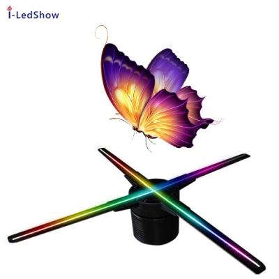 China Exhibición de giro del holograma 24DC, exhibición olográfica de la fan del aire 3d de los 50cm en venta