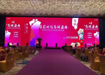 China 3,91 interiores pantalla LED de alquiler 65536/M2 a todo color para el sitio de exposición en venta