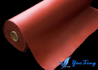 China Fireproof And Waterprof Silicone Rubber Coated Fiberglass Fabric In Red Color for sale