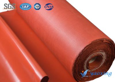China 1.2mm Silicone Coated Fiberglass Fabric Fireproof And Aging Resistance for sale