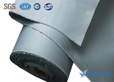 China Gray Twill 0.4MM Silicone Coated Fiberglass Fabric for sale