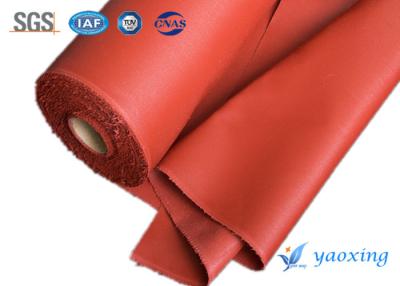 China Red Welding Curtain Silicone Coated Glass Cloth Fireproof And Waterproof for sale