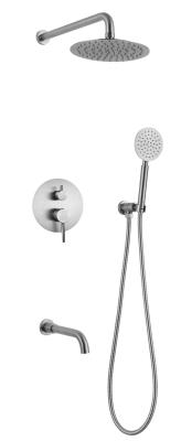China Bathroom Rainfall Shower Faucet Set 3 Function With Tub Spout for sale