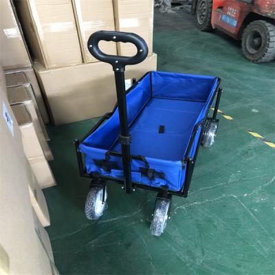 China Steel Frame Folding Beach Wagon Collapsible Festival Trolley Camping Utillty 600D for sale