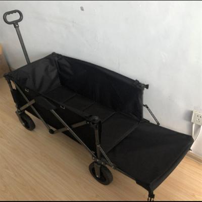 China Popular Foldable Wagon Cart 128cm PVC Wheel Folding Beach Cart With Extension for sale
