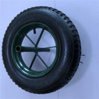 中国 3.50-8空気のトロリー車輪の小さい空気のゴム製手押し車の車輪の足車 販売のため