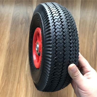China 350-4 10 avanzan lentamente el borde plástico de las ruedas de goma sólidas en venta