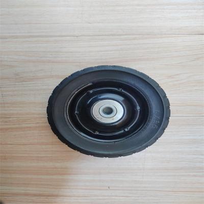 China Durable 6 Inch Hard Rubber Wheels Barrow Gas Lawn Mower Rubber Wheel for sale
