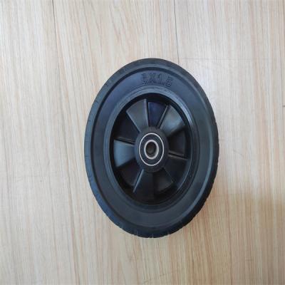 China Small Heavy Duty Solid Rubber Wheels 6 Inch Metal Rim Solid Wheels For Hand Trucks for sale
