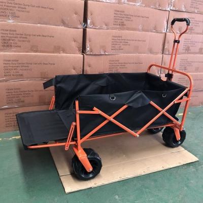 China Wagon Cart with Wheels Foldable, Folding Wagon Foldable Tailgate, Heavy Duty Portable Utility Cart for Camping, Sport for sale