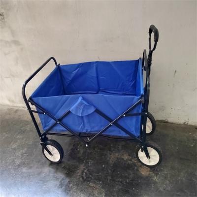 China Metal Folding Beach Wagon Utility 600D Fabric Collapsible Wagon For Groceries for sale