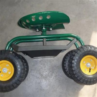 China Carro rodante orientable rodante de acero de la vespa del metal de Seat del trabajo de Seat del trabajo del carro de jardín en venta