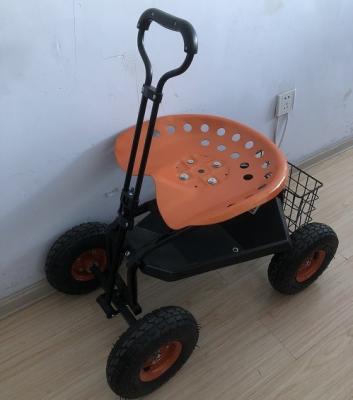 Cina Lavoro di rotolamento Seat del giardino resistente con lo strumento Tray Planting Orange in vendita