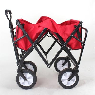 China Collapsible Four Wheel Folding Wagon Cart Garden Pull Heavy Duty for sale
