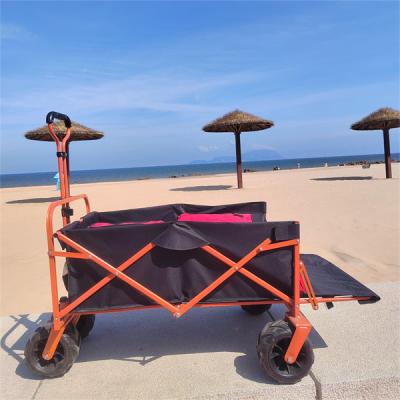 China Customized Sturdy Steel Utility Folding Wagon Trolley Cart Portable for sale