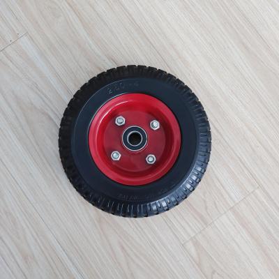 China 250-4 Metal Rim Wheel Barrow 8 Inch Hand Trolley Pneumatic Tire Rubber Wheel for sale