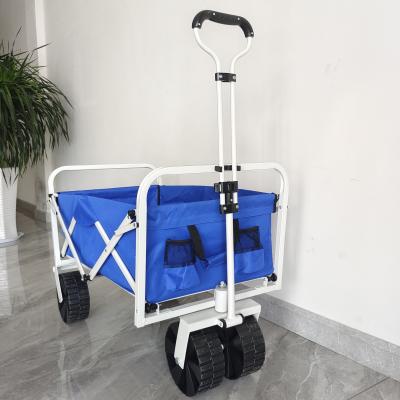 China Customized Collapsible Body Structure PP Wheels Beach Cart Folding Camping Wagon for sale