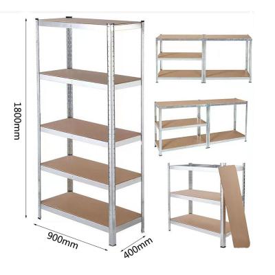 China 5 Tier Racking Shelves Adjustable Metal Shelves Multi-purpose Boltless Rack Storage Shelving 180x90x40CM en venta