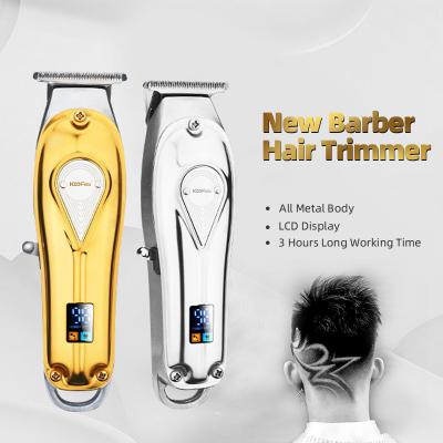 China Adjustable Cordless Hair Trimmer For Men Rechargeable 1400mAH LCD Display for sale