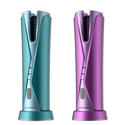 China Anti Scalding Cordless Automatic Hair Curler , Portable USB Rechargeable Curling Iron for sale