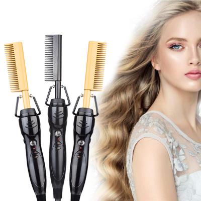 China 50/60Hz Ultralight Electric Hot Hair Comb , Durable Ceramic Comb Hair Straightener for sale