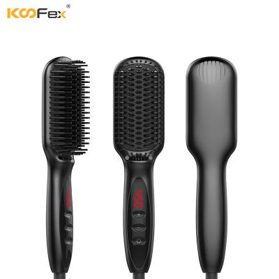 China 230 Degree Heated Hair Straightening Comb , Ultralight ROHS Hot Air Styling Brush for sale