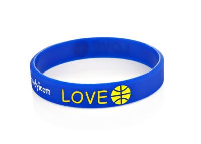 China Las pulseras con un mensaje imprimieron el tamaño adulto para el deporte del baloncesto del hombre en venta
