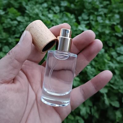 China 20ml Small Capacity Perfume Spray Bottle Crystal White Glass Cylindrical for sale