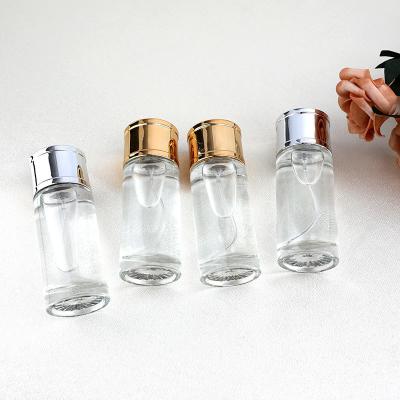 China garrafa de vidro redonda reta transparente do perfume da garrafa do pulverizador de perfume 50Ml à venda