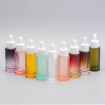 China Acid Etch Decal Eye Dropper Glass Essential Oil Bottles OEM ODM for sale
