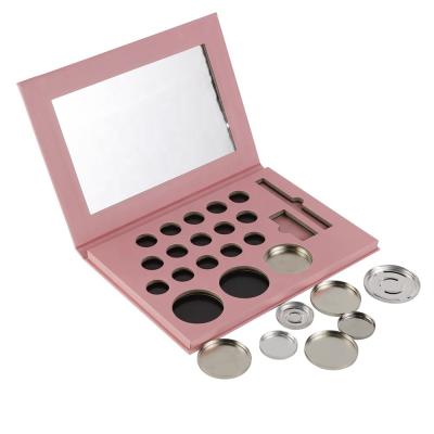 China Wholesale customized Empty Eye Shadow Palette 18 colors pink eyeshadow palette for sale