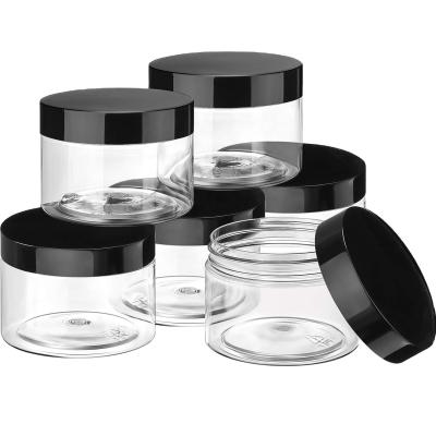 China Recyclable Black Screw On Cap Face Cream Jar 3ml 5ml 10ml for sale
