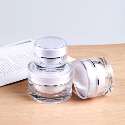China OEM ODM Plastic Face Cream Jar 50g Cosmetic Jars Silk Screen Printing for sale