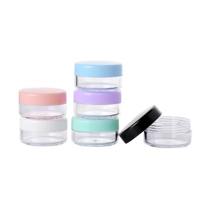 China PP Lid Mini Face Cream Jar Plastic Cosmetic Jars 10g 15g 20g for sale