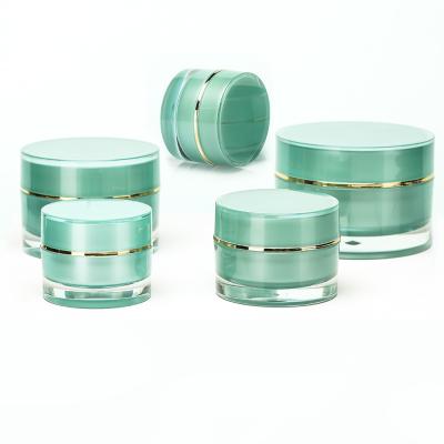 China Acriylic PP Plastic Double Wall Cream Jar 10g 20g 30g for sale