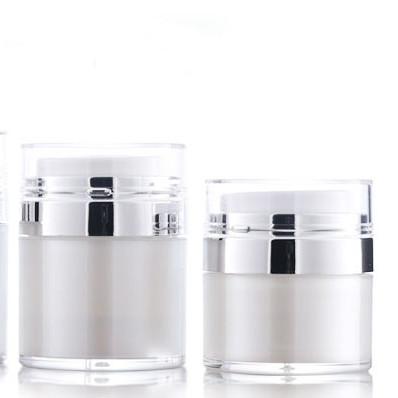 China OEM ODM White Acrylic Airless Pump Cream Jar 15g 30g 50g for sale